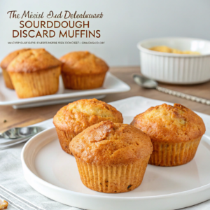 Delicious sourdough discard muffins, a perfect breakfast recipe option.