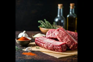 Ingredients for beef short ribs with oxtail seasoning