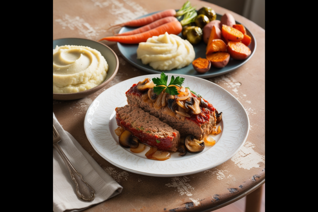 Kidney-Friendly Ground Beef Meatloaf with Side Dishes