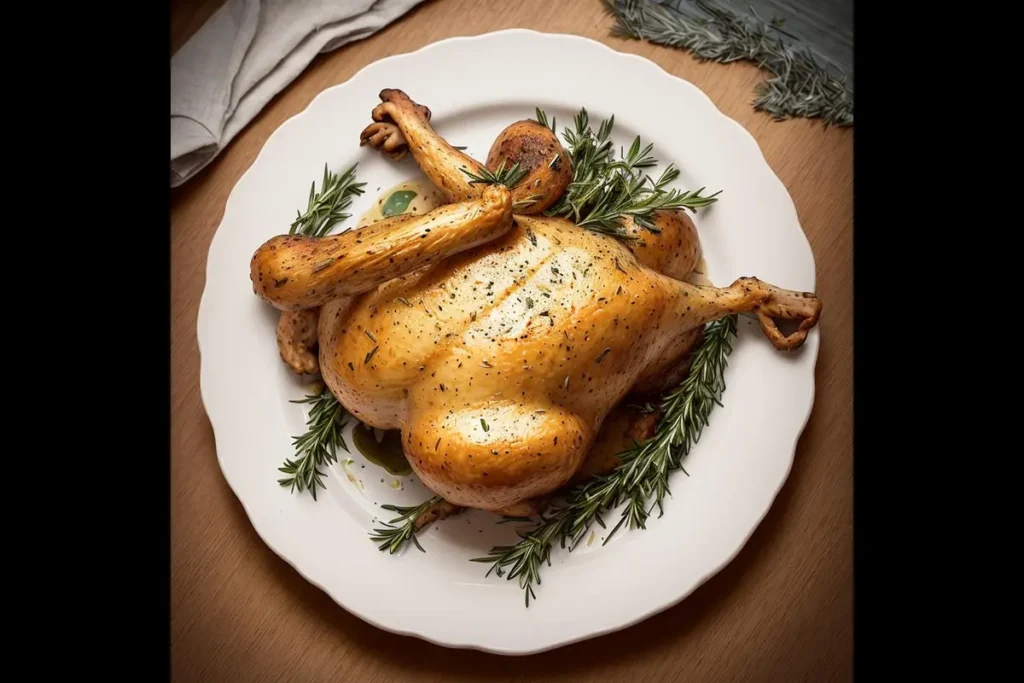 Perfectly plated Galena chicken in a modern kitchen