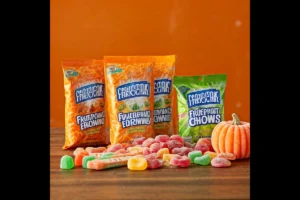 Seasonal and limited-edition fruit chew flavors on a festive table