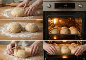 Homemade healthier dinner rolls preparation