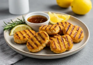 Homemade Chick-fil-A Grilled Nuggets with lemon and marinade